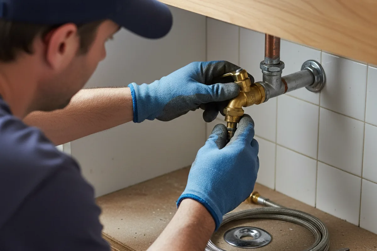 Shutoff valve and fitting work during Well Pump Repair in Frederick